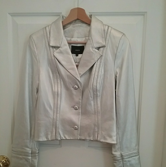 Genuine Leather Silver Jacket #14C (NWT) - Picture 1 of 4